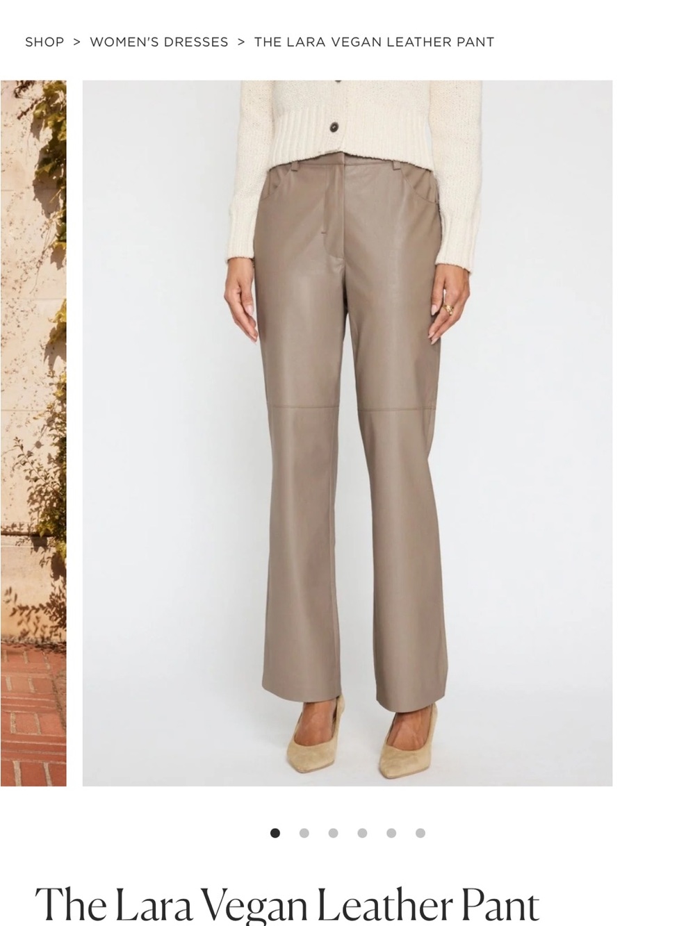 Brochu Walker The Lara Vegan Leather Pant Brume Taupe Medium